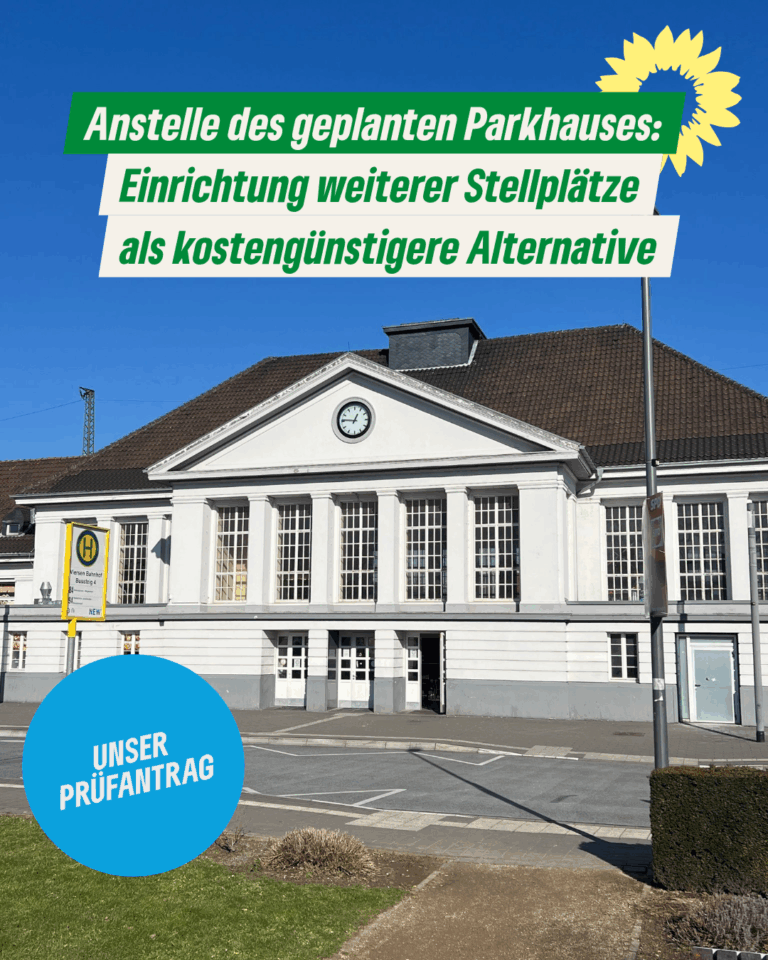Prüfung der Einrichtung von Stellplätzen am Ende der Bahnhofstraße als Alternative zum geplanten Parkhaus