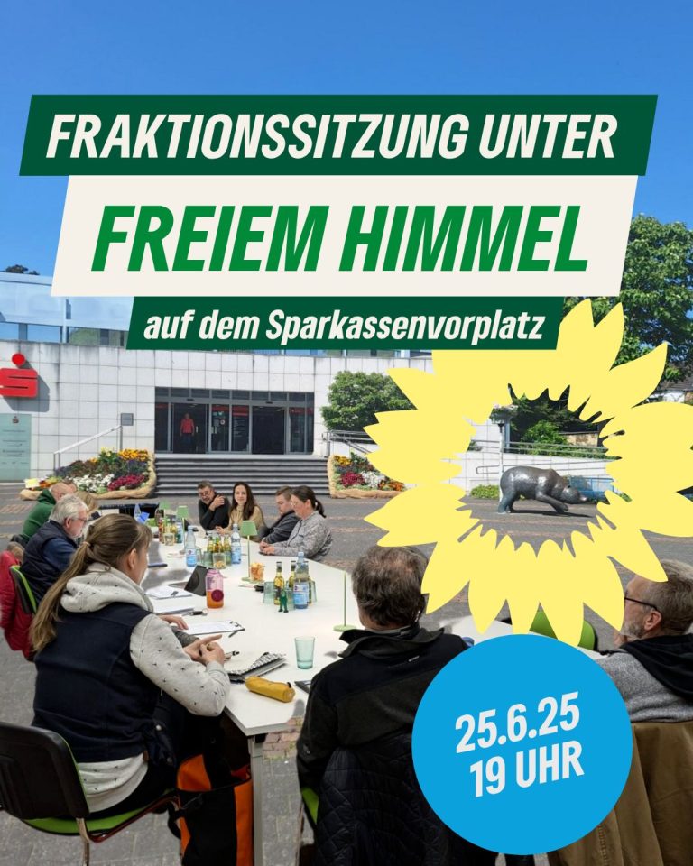 Demokratie unter freiem Himmel: Grüne Fraktion verlegt Sitzung auf öffentlichen Platz