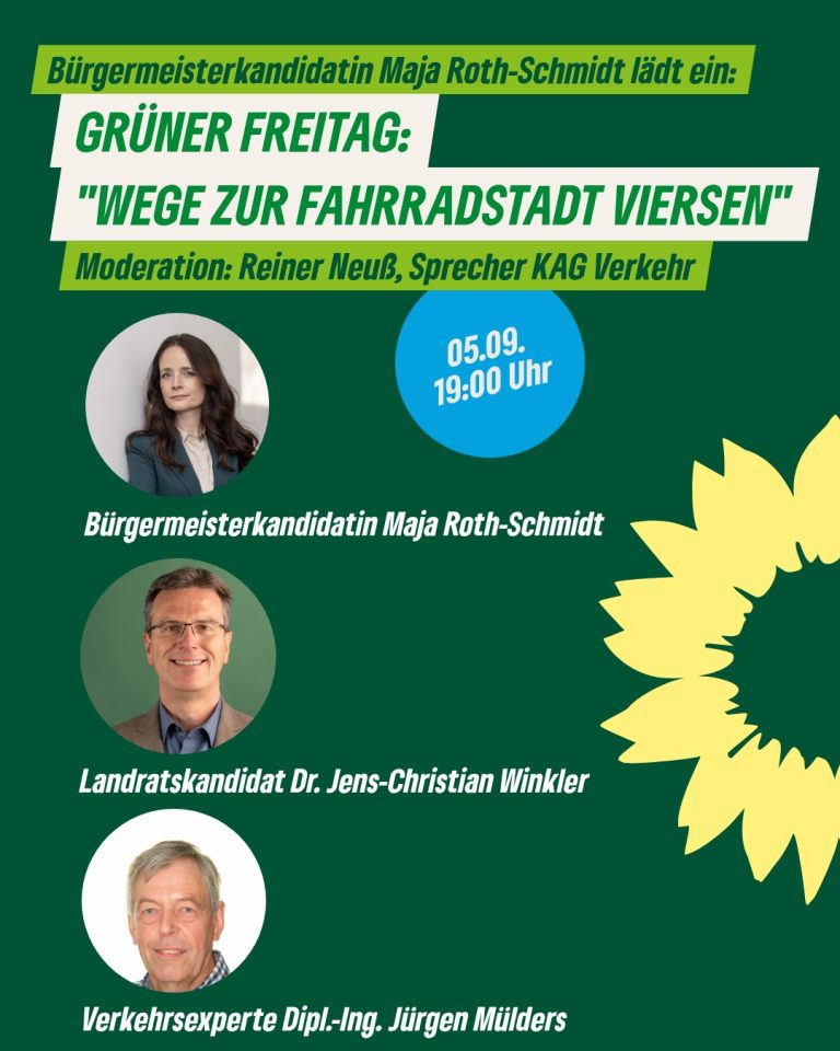 Bürgermeisterkandidatin Roth-Schmidt lädt zum Infoabend „Fahrradstadt Viersen“