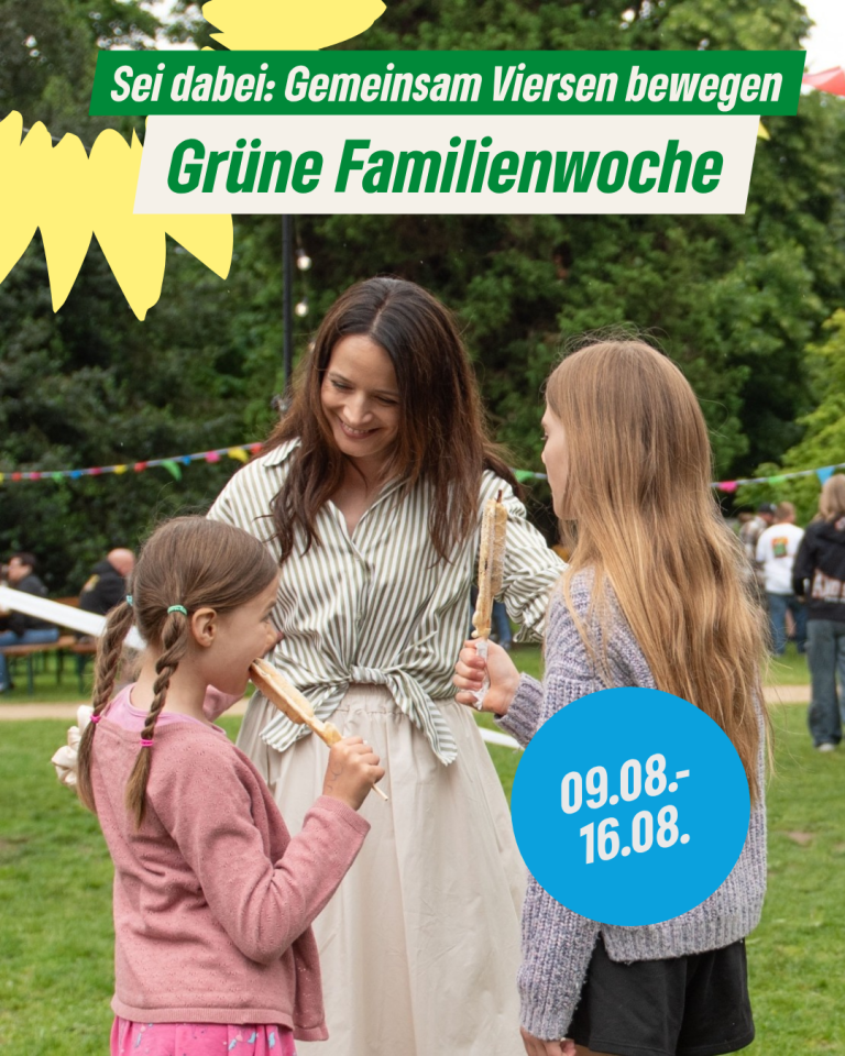 „Familienwoche in Viersen – Grüne werben für ein aktives Zusammenleben der Generationen“
