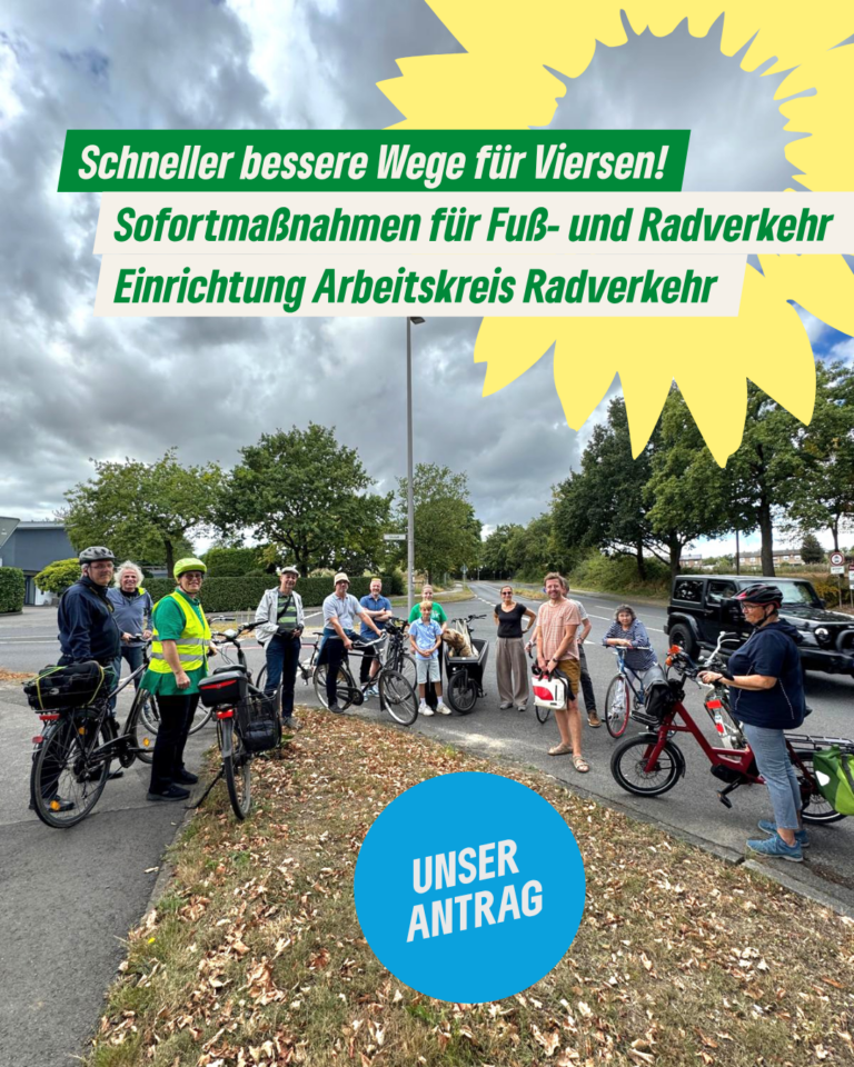 Antrag auf Prüfung von Sofortmaßnahmen für Fuß- und Radverkehr gemäß AGFS-Leitfaden sowie Einrichtung eines Arbeitskreises Radverkehr