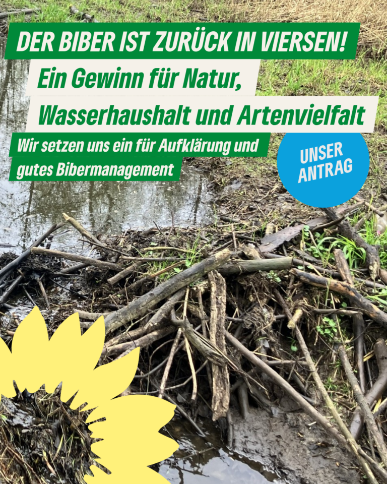 Antrag zur Aufnahme des Themas „Biber und Bibermanagement im Stadtgebiet Viersen“ in die Tagesordnung der Sitzung des Ausschusses für Klima- und Umweltschutz, Land- und Forstwirtschaft am 28. September 2026