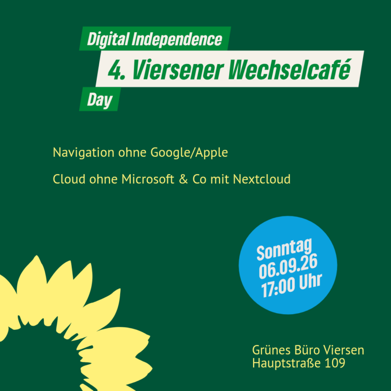 Souveränität im digitalen Raum – Einladung zum 4. Viersener Wechselcafé