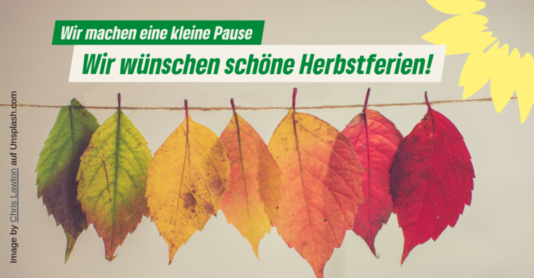 Wir wünschen schöne Herbstferien!